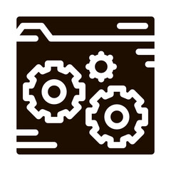 Fixing File Coding System Vector Icon. Binary Coding System, Data Encryption Pictogram. Web Development, Programming Languages, Bug Fix, HTML, Script Contour Illustration