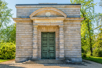 Queen's Dairy pavilion in Rambouillet. Louis XVI had a dairy built for Queen in 1786-1787 at Rambouillet estate he had bought in 1783 to indulge his love of hunting. Rambouillet, France.