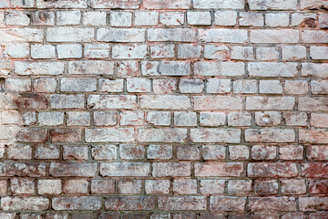 Old whitewashed brick wall