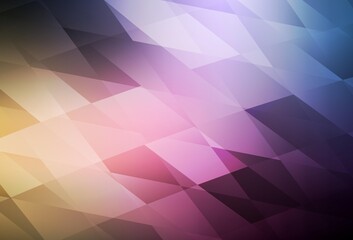Dark Pink, Yellow vector background with rectangles.