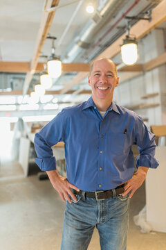 Portrait of smiling business owner