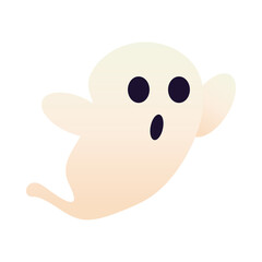 halloween ghost style flat icon