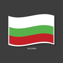 Bulgaria flag Vector waving with flags.