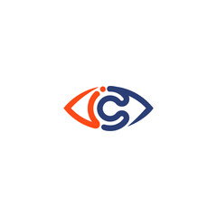 C logo eye CIVector icon illustrations
