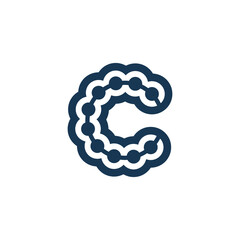 C logo Vector icon illustrations