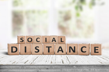 Message with social distance information