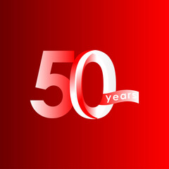 50 Years Anniversary Celebration Vector Template Design Illustration