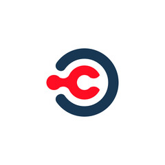 C logo Vector icon illustrations