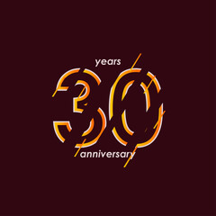 Obraz premium 30 Years Anniversary Celebration Vector Template Design Illustration