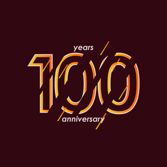 100 Years Anniversary Celebration Vector Template Design Illustration