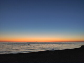 sunset on the beach
