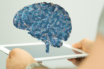 brain science neuron cocnept human brain illustration