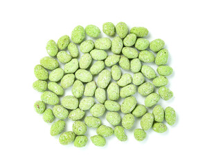 peanuts nori wasabi flavour coated isolated on white background