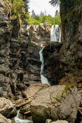 waterfall in the mountains