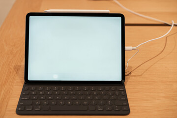 Empty screen of tablet computer