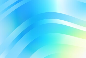 Light Blue, Green vector template with curved lines.