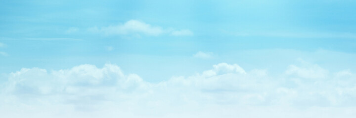 Blue sky with white cloud. The summer heaven is colorful clearing day Good weather and beautiful nature in the morning.