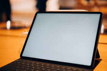 Mockup of tablet with keyboard