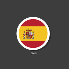 Fototapeta premium Spain flag Vector circle with flags. 