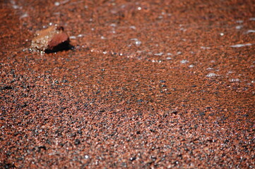 Red sand beach