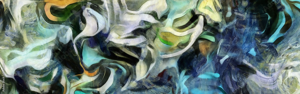 Poster fluid lines of color movement