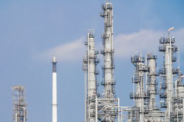 Industrial zone,The equipment of oil refining,Close-up of industrial pipelines of an oil-refinery plant,Detail of oil pipeline with valves in large oil refinery.