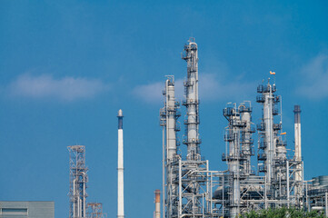 Industrial zone,The equipment of oil refining,Close-up of industrial pipelines of an oil-refinery plant,Detail of oil pipeline with valves in large oil refinery.