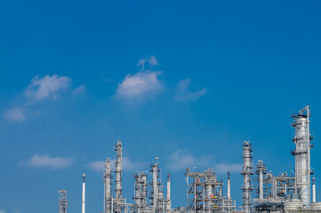 Industrial zone,The equipment of oil refining,Close-up of industrial pipelines of an oil-refinery plant,Detail of oil pipeline with valves in large oil refinery.