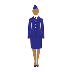Woman Police officer avatar illustration, police woman character design with standing position.