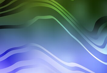 Light Pink, Green vector template with curved lines.