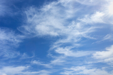 Naklejka na ściany i meble The sky with clouds. Blue sky and clouds. White clouds in the blue sky.