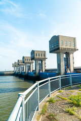 Naklejka premium 長崎県諫早市 諫早湾干拓事業 潮受け堤防