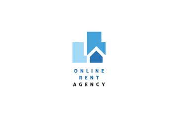 Template logo design for online rent agency - obrazy, fototapety, plakaty