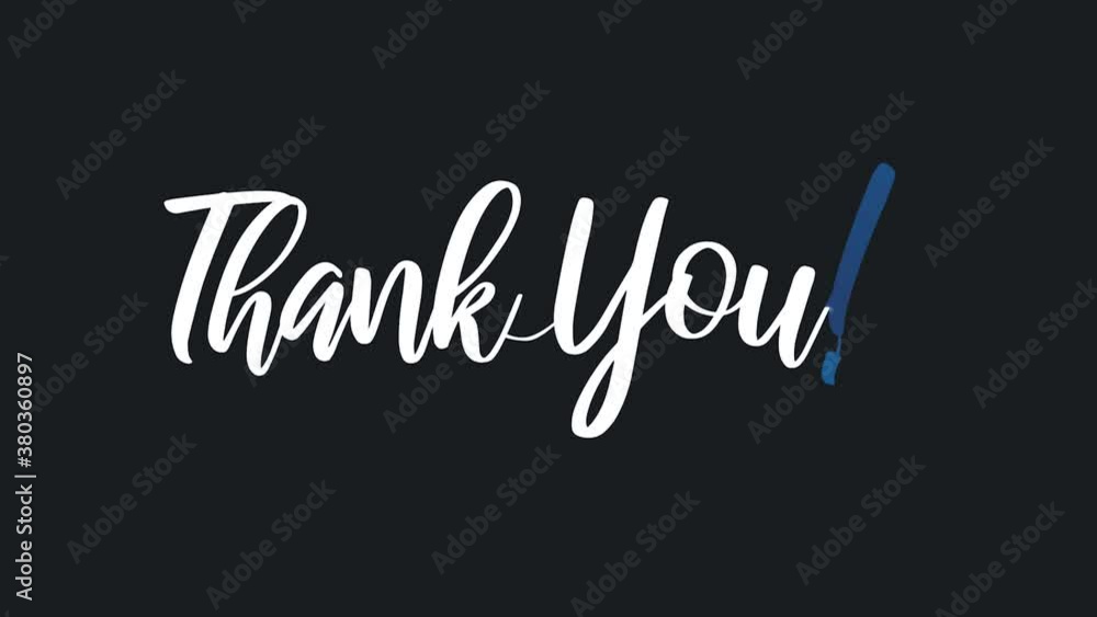 Poster thank you message with electric particles effect/ 4k animation of a thank you welcome message with p
