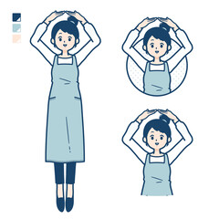 simple apron woman_circle-with-arms