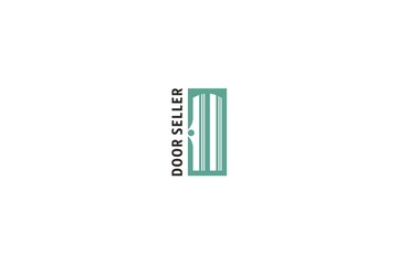 Logo design for door shop - obrazy, fototapety, plakaty