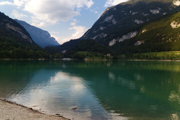 Tenno Lake, near the town of Riva Del Garda, Italy