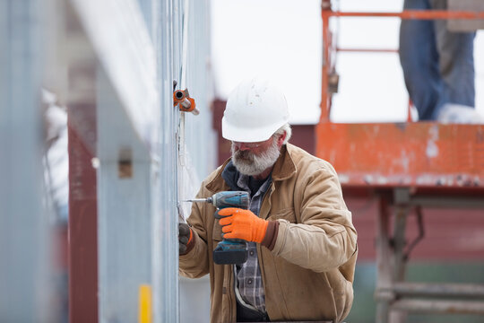 Man working at construction site