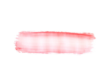 Red watercolor pattern brush stroke isolated on white background