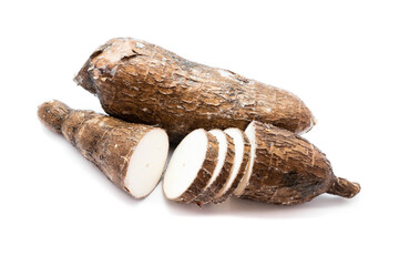 Cassava isolated on white background