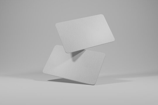 Two horizontal business cards on white background.Mockup