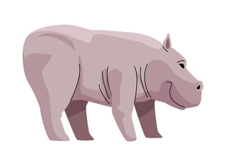 wild hippopotamus animal nature icon