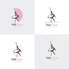 ballet logo set - vector illustration, emblem design © Dfkqs