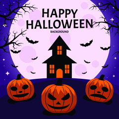 Flat design background for halloween
