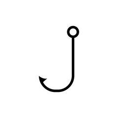 Fishing Hook Icon Design Vector Template Illustration