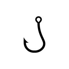 Fishing Hook Icon Design Vector Template Illustration