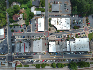 Small downtown from the air