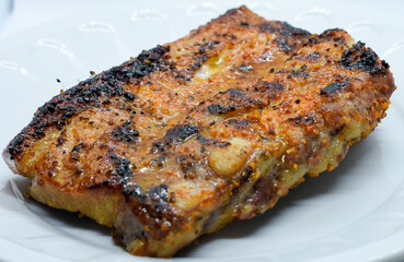 French ribs with dry rub roasted in the oven