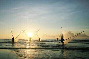 Nam Dinh, VIETNAM - August 1 :. Fishermen working in the fishing village of Hai Hau, Vietnam on...