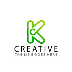 Letter K Creative Logo Design Vector Illustration Template